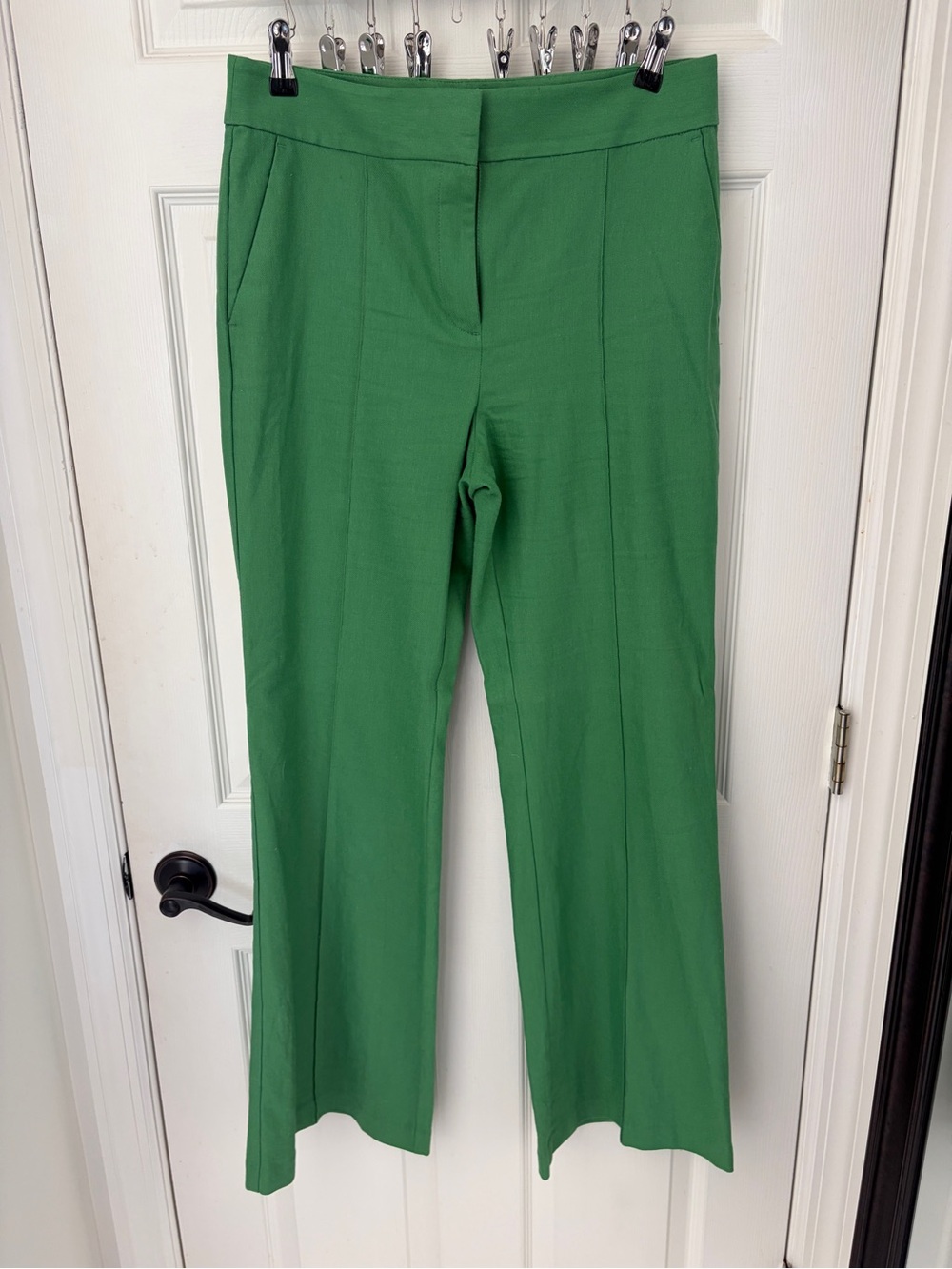 LOFT Green Boot Cut Dress Pants